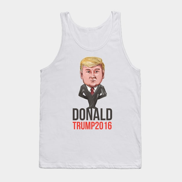 Trump 2016 President Republican Caricature Tank Top by retrovectors